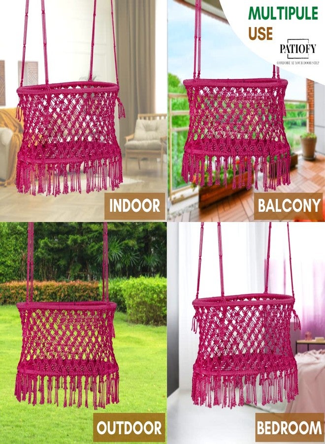 Patiofy Baby Cradle| Swing Cradle | Palna | Portable | for New Born Kids Age Group 0-2 Years Weight Capacity Up to 10 Kg (Pink- Oval Shape) - Image 4
